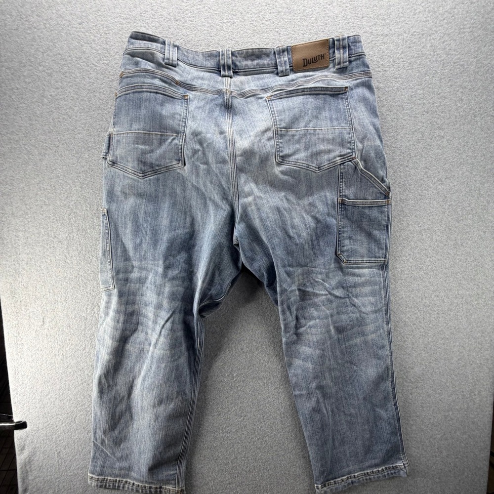 Duluth Trading Co Ballroom Double Flex Relaxed Fit Jeans Mens 48x30 Light Wash - Picture 10 of 12